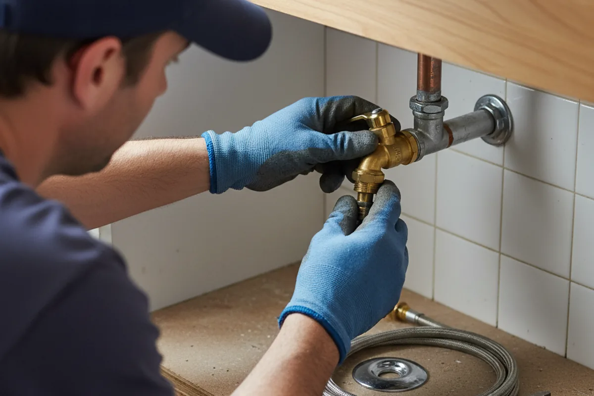 Shutoff valve and fitting work during Emergency Plumbing in South Wilmington